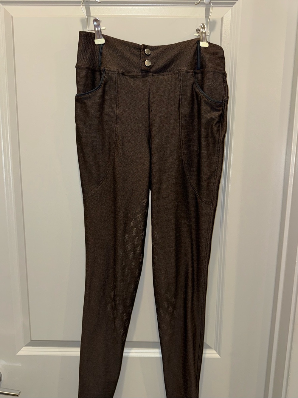 Free ride equestrian brown tweed full seat breeches